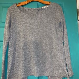 Open back grew sweater